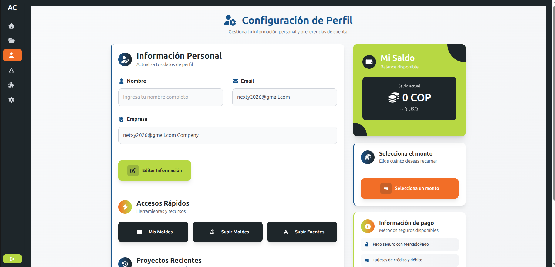ClickStock POS profile settings
